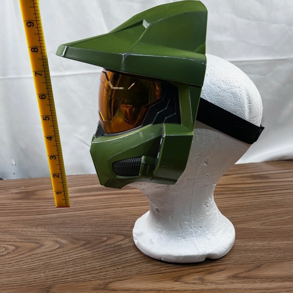 Disguise Halo Master Chief Helmet Kids Costume Prop Replica 2020 Green - Picture 7 of 9